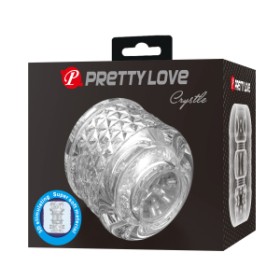 Маструбатор Pretty Love Crystle TPE с двойными отверстиями,ширина: 6 см, длина: 6 см