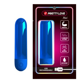 Вибропуля Pretty Love Kiwi USB, 10 режимов вибрации, синий