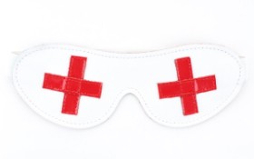 Маска для медсестрички из натуральной кожи на резиночке