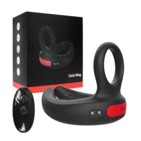 Вибромассажер-кольцо на пенис10 режимов вибрации, D кольца 33x45 мм, дистанционный пульт