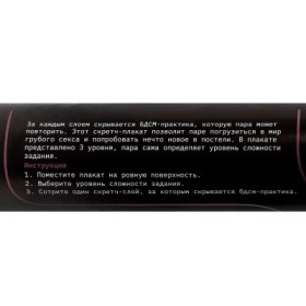 ПЛАКАТ ДЛЯ ДВОИХ БДСМ, СО СКРЕТЧ-СЛОЕМ , А3,