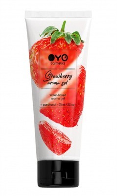 Гель ароматизированный на водной основе OYO AROMA GEL Strawberry 75 мл.